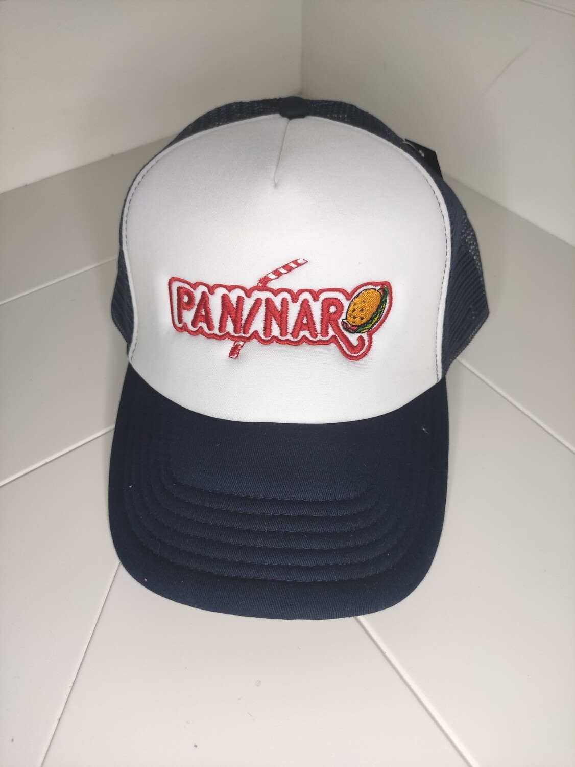 Cappellino Trucker 5 pannelli con ricamo PANINARO colore blu notte