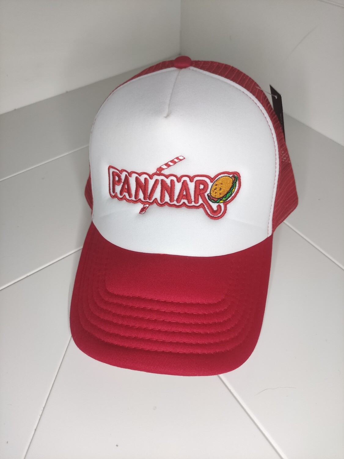 Cappellino Trucker 5 pannelli con ricamo PANINARO colore rosso