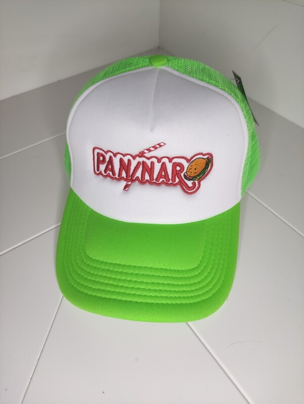 Cappellino Trucker 5 pannelli con ricamo PANINARO verde fluo
