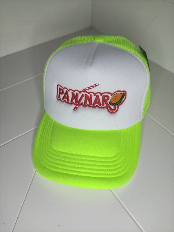 Cappellino Trucker 5 pannelli con ricamo PANINARO giallo fluo
