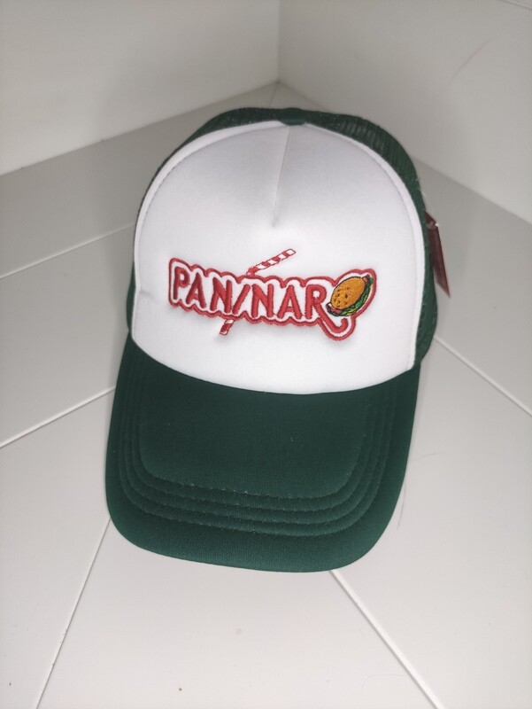 Cappellino Trucker 5 pannelli con ricamo PANINARO verde scuro