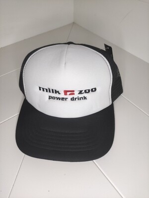 Cappellino Trucker logo ricamato "MILK ZOO" colore nero