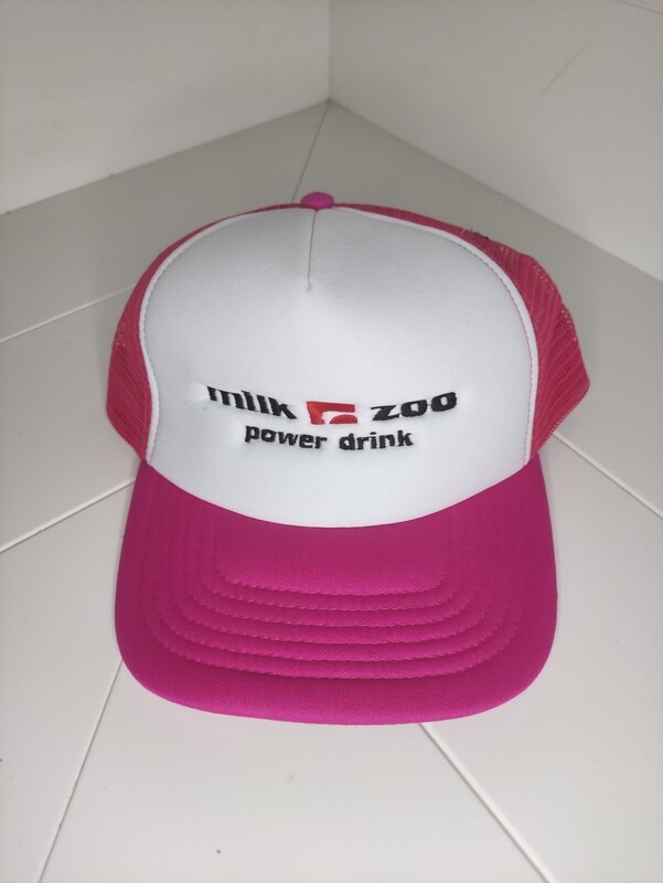 Cappellino Trucker logo ricamato &quot;MILK ZOO&quot; colore porpora