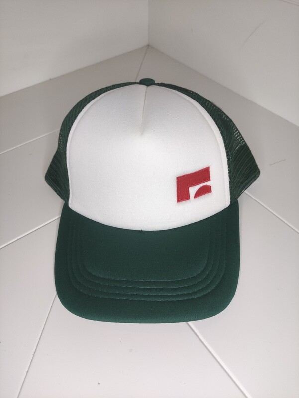 Cappellino Trucker con logo ricamato &quot;Milk zoo&quot; colore verde scuro