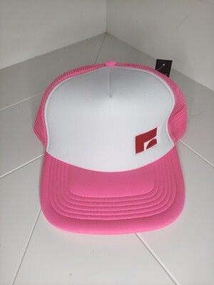 Cappellino Trucker con logo ricamato "Milk zoo" colore rosa fluo/pink