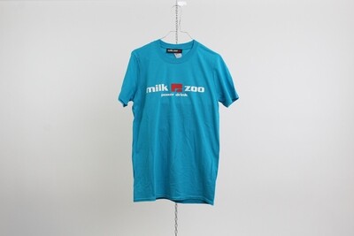 T-shirt 100% cotone logo MILK ZOO colore azzurro