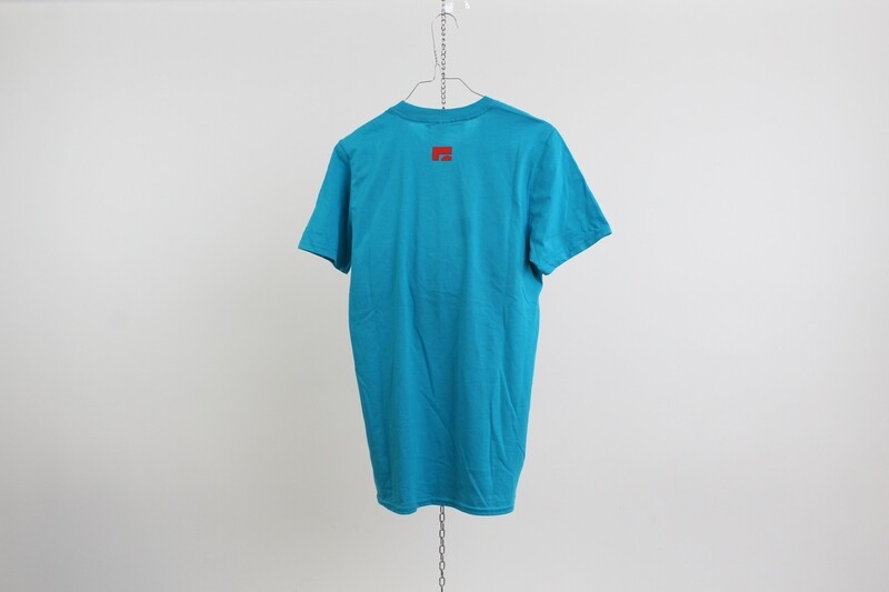 T-shirt 100% cotone logo MILK ZOO colore azzurro