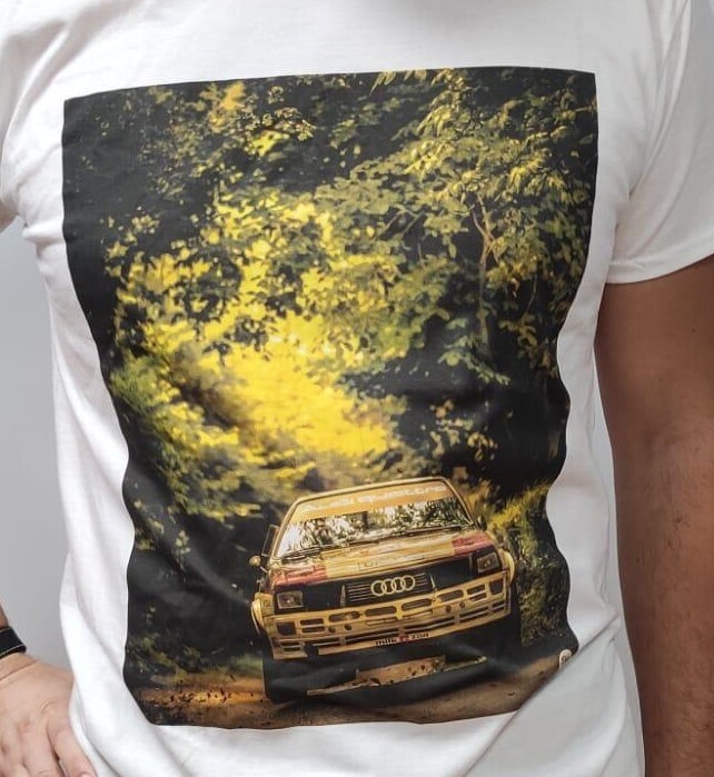 T-Shirt GranTurismo Zippo - Nicola Audi quattro versione verticale