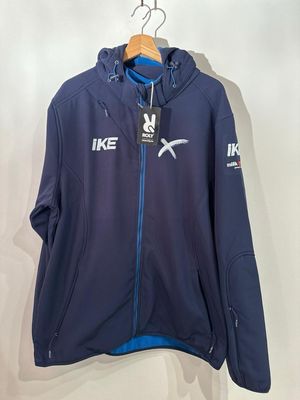 Giacca softshell con cappuccio IKE e MILK ZOO power drink