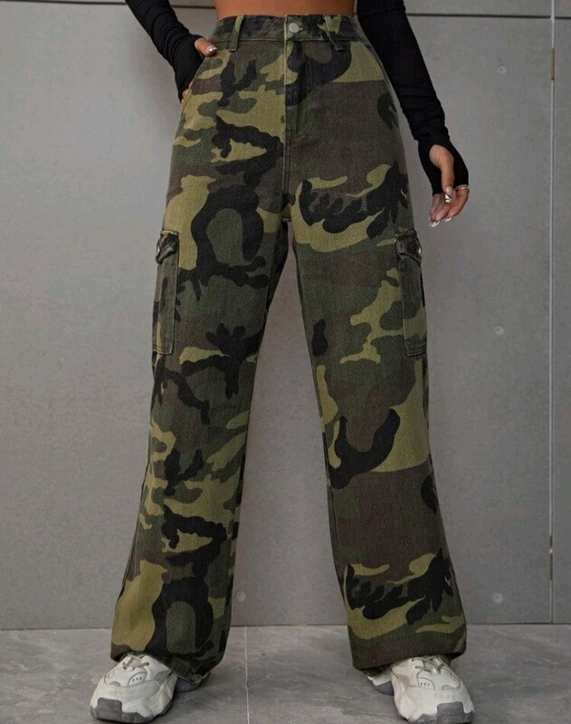 Cami Print Cargo Jeans