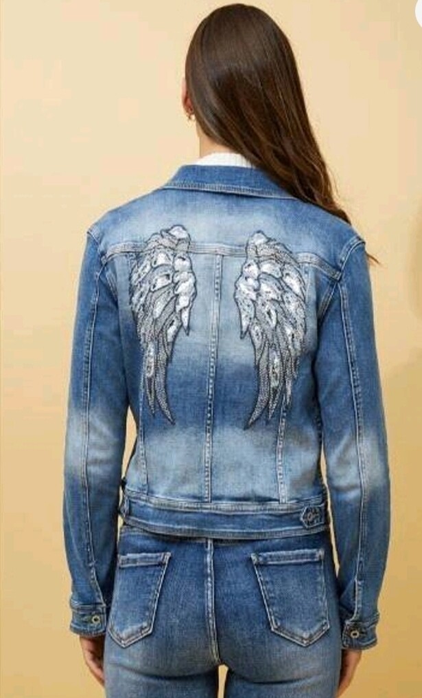 Destiny Angel Wing Denim Jacket