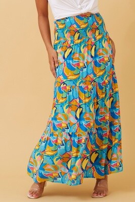 Bettina Abstract Print Maxi Skirt