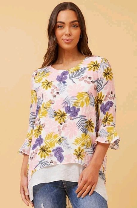 Multi Coloured Layered Top