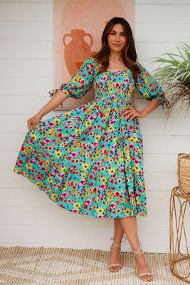 Winnie Half Sleeve Midi Dress