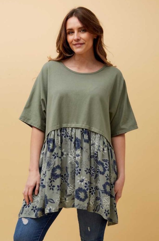 Khaki Boho Top