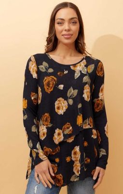 Floral Layered Mesh Top