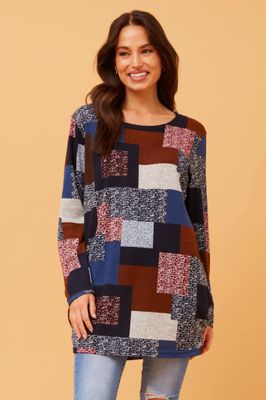 Multi Colour Long Sleeve Warm Top