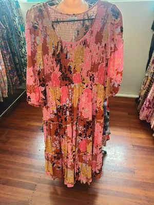 Pink Rouge Midi Dress