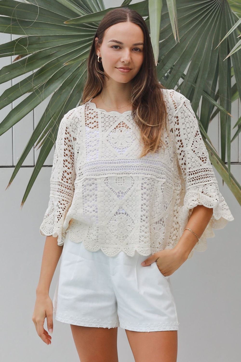 Cream Crochet Jumper