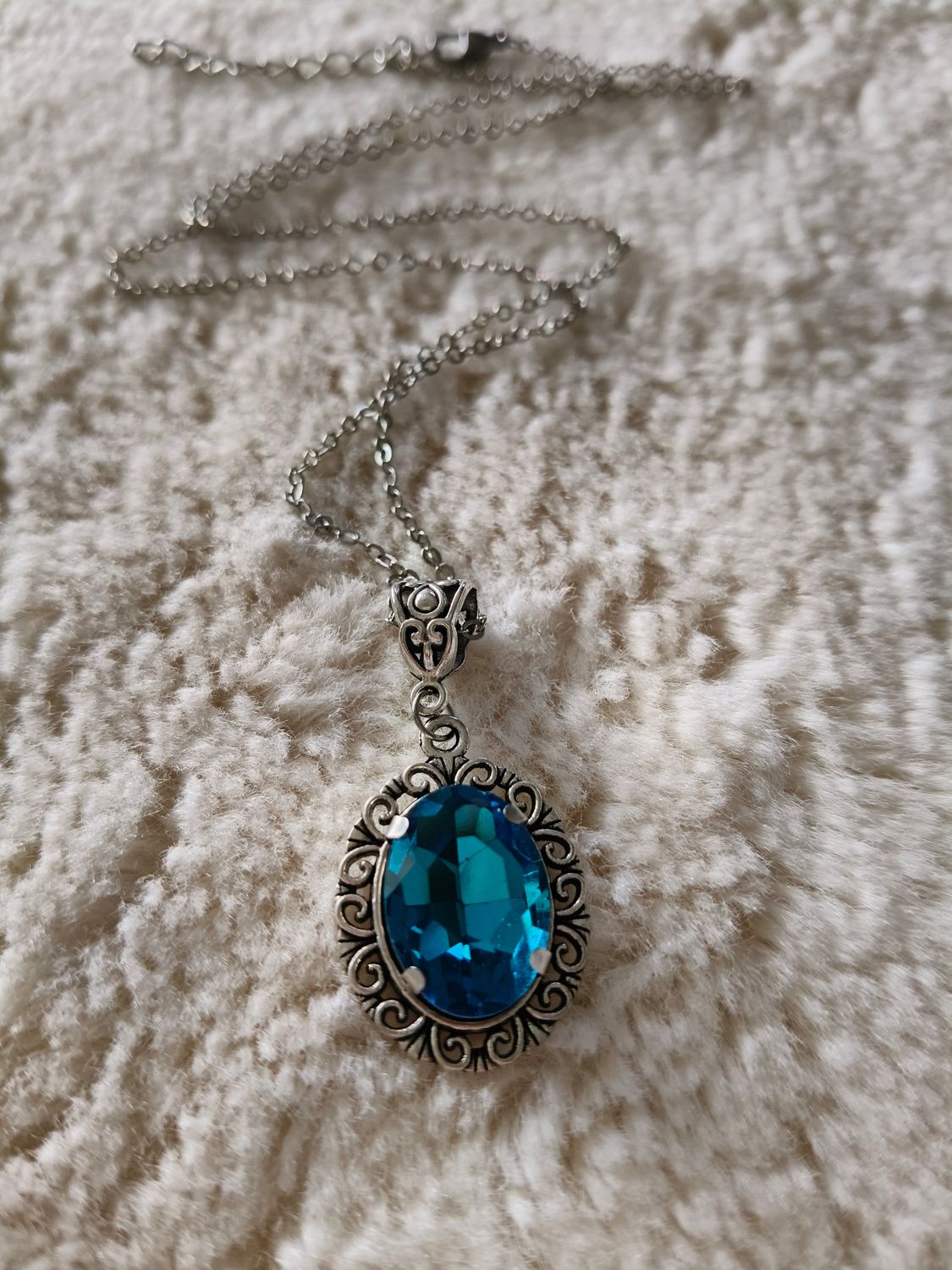 Sky Blue Crystal Necklace