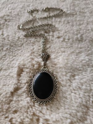 Black Onyx Cabochon Necklace