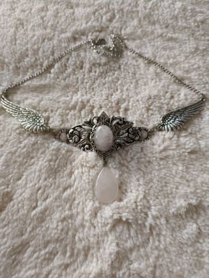Winged Rose Quartz Necklace