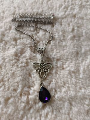 Purple Crystal Celtic Necklace
