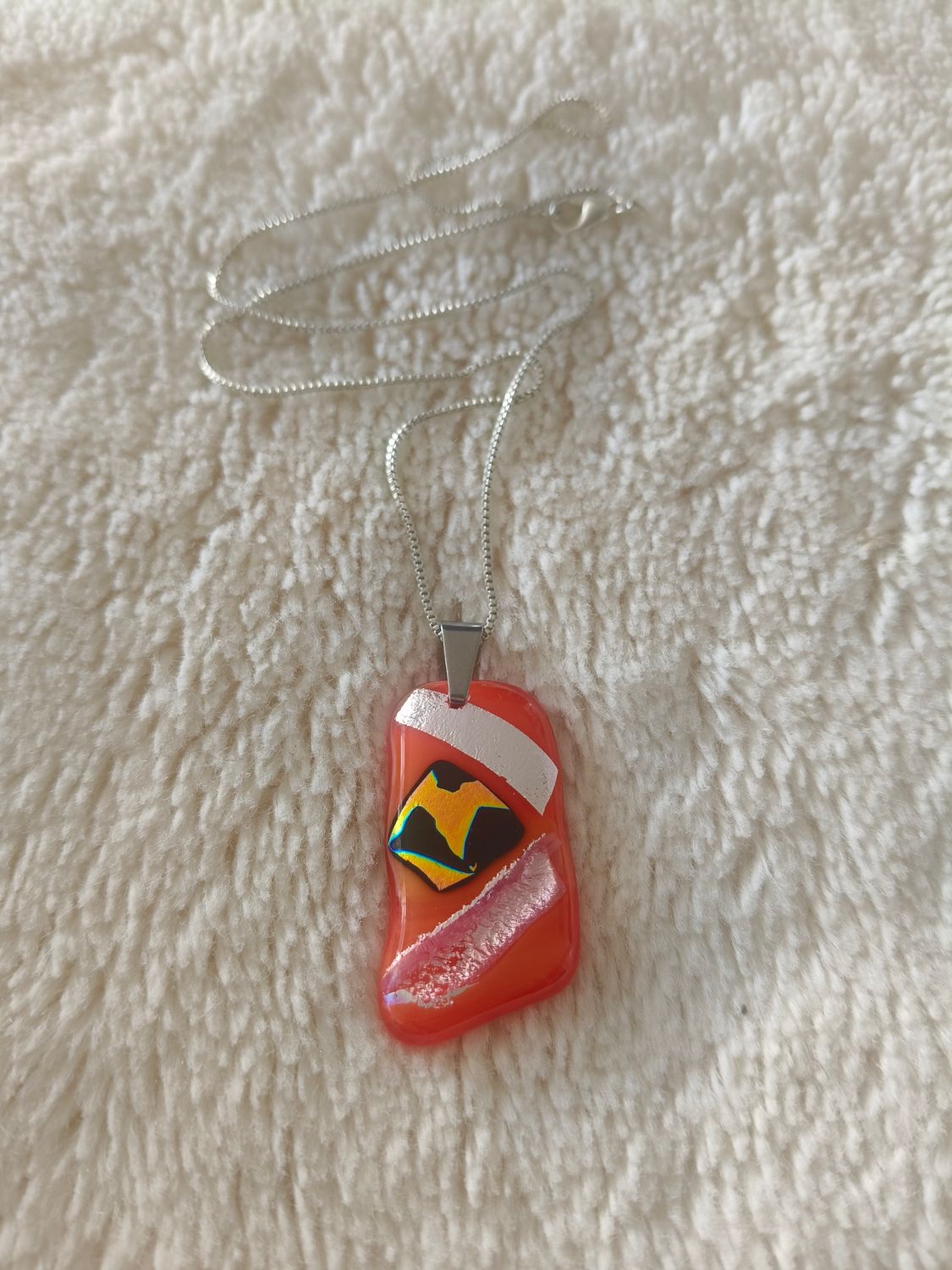 Tangerine Flash Glass Pendant