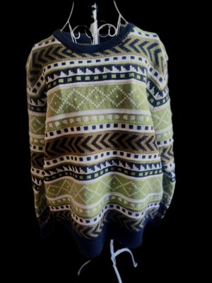Green Soft Aztec Design Jumper