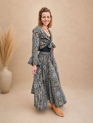 Silk Wide Leg Pants Black - 70% Silk