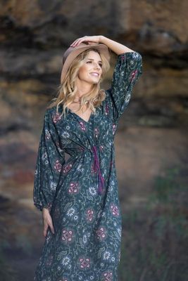 Cass Dress - Long Sleeve Cotton Midi