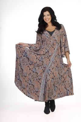 Silk Wrap Around - Black/Gold/Blue/Mauve 70% Silk