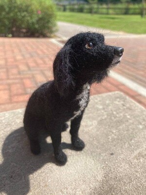Cocker Spaniel Sculpture - Custom Needle Felted Pet / Dog Sculpture