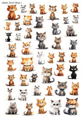 Stikeri &quot;Adopt, Don&#39;t Shop 2&quot;