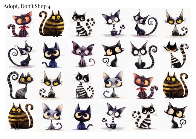 Stikeri &quot;Adopt, Don&#39;t Shop 4&quot;