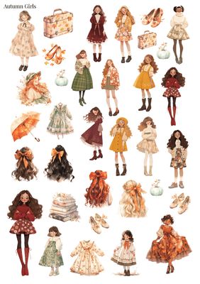 Stikeri &quot;Autumn Girls&quot;
