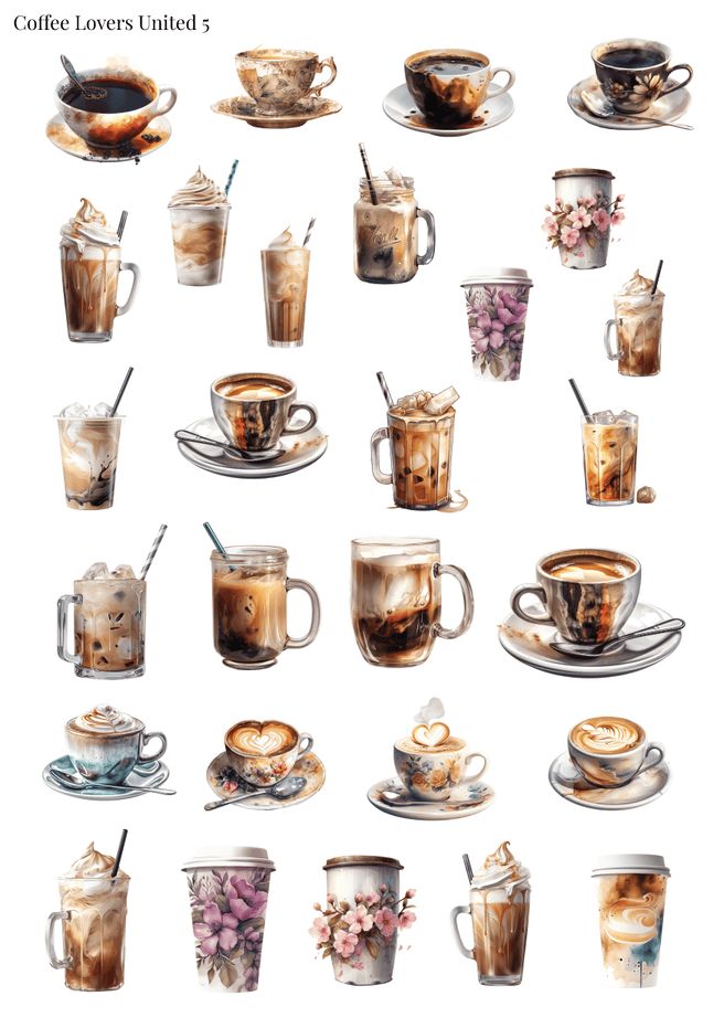 Stikeri &quot;Coffee Lovers United 5&quot;