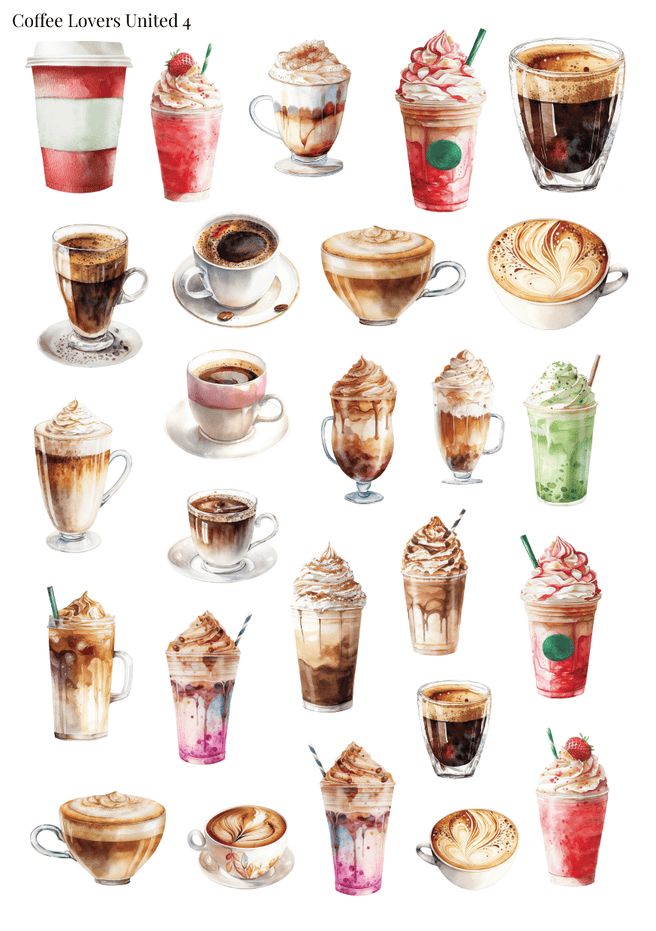 Stikeri &quot;Coffee Lovers United 4&quot;