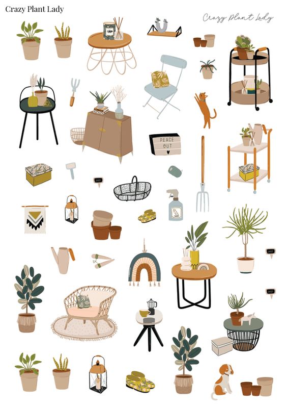 Stikeri "Crazy Plant Lady"
