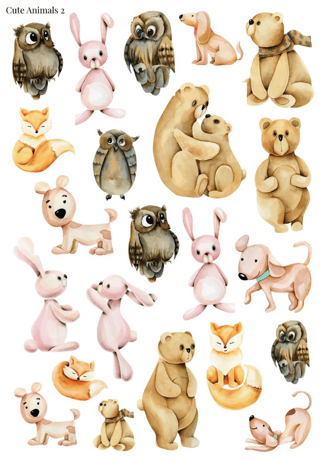 Stikeri &quot;Cute Animals 2&quot;