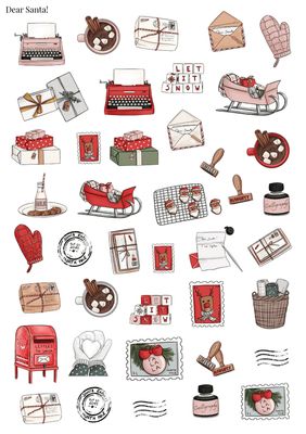 Stikeri "Dear Santa!"