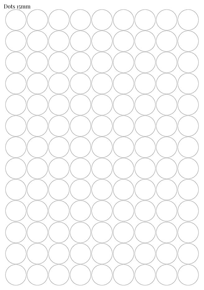 Stikeri &quot;Dots 15mm&quot;