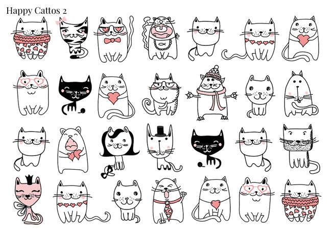 Stikeri &quot;Happy Cattos 2&quot;