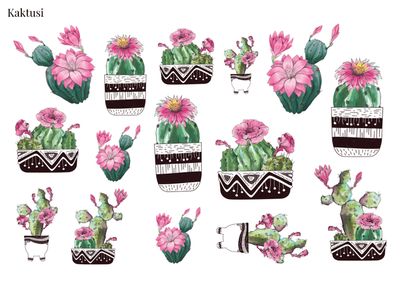 Stikeri "Kaktusi"