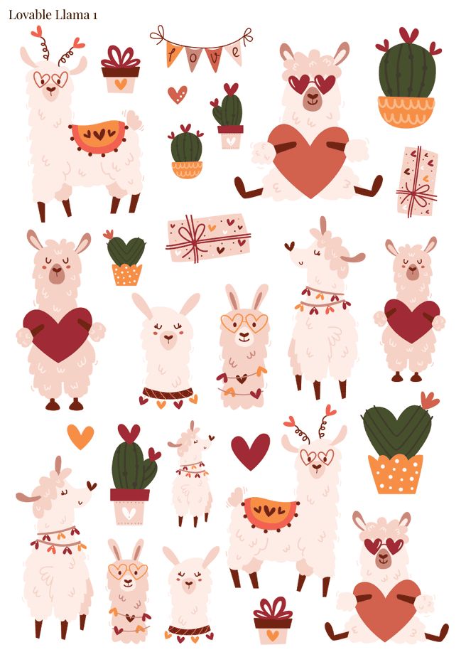 Stikeri &quot;Lovable Llama 1&quot;