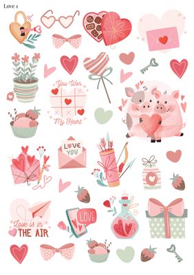Stikeri &quot;Love 01&quot;