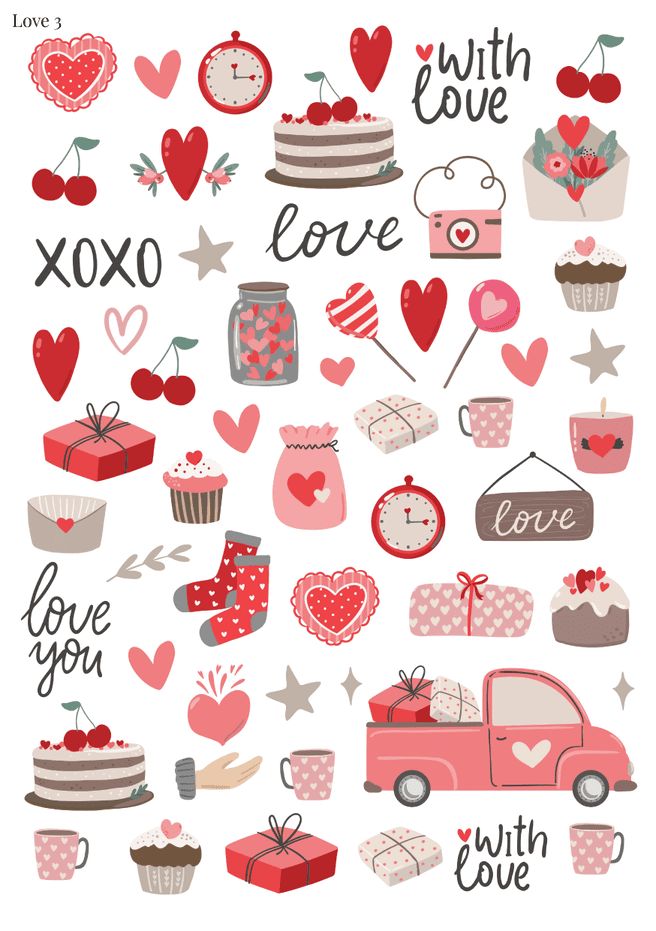 Stikeri &quot;Love 03&quot;