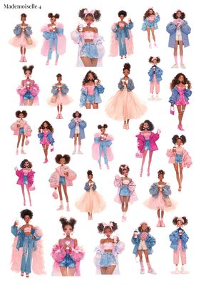 Stikeri &quot;Mademoiselle 04&quot;