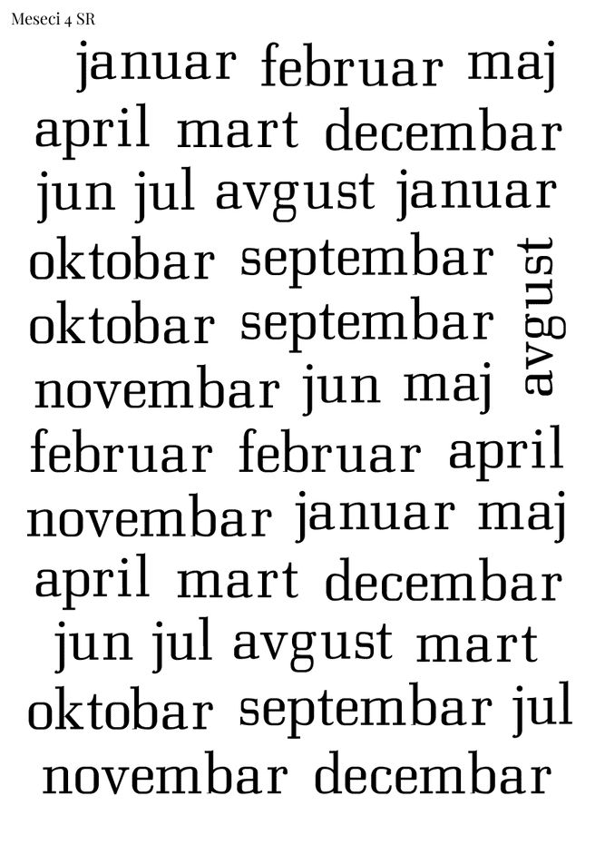 Stikeri &quot;Meseci 4 SR&quot;