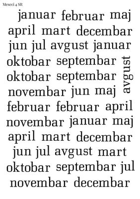 Stikeri &quot;Meseci 4 SR&quot;